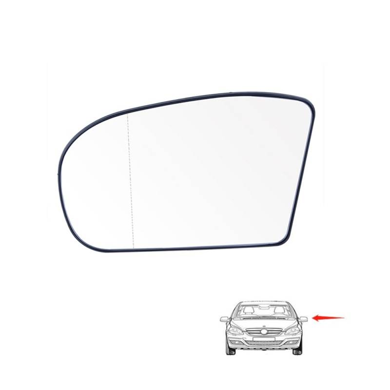 Spiegelglas Seitenrückspiegelglas, Türflügelspiegelblatt Für Benz E Für C-Klasse Für W211 Für W203 2001 2002 2003 2004 2005 2006 2007 Außenspiegel Verstellbar Geeignet von CNSJSS