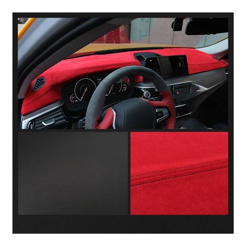 Teppich Armaturenbrett-Kissen Auto Dashboard Abckungen Für Alfa Für Romeo Für Giulia Für Stelvio 2015-2022 Auto Zubehör Dashboard Sonnenschirm Kissen Pad Teppiche von CNSJSS