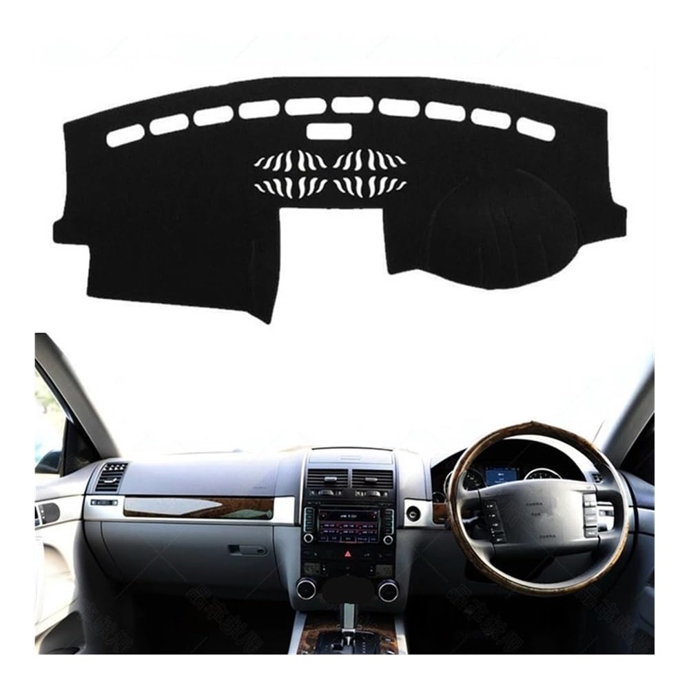 Teppich Armaturenbrett-Kissen Auto Dashboard Abdeckung Dashboard Abdeckung Matte Teppich Für Für Touareg 2003-2009 2010 Sonnenschutz Schützen Teppich Auto Accesssories von CNSJSS