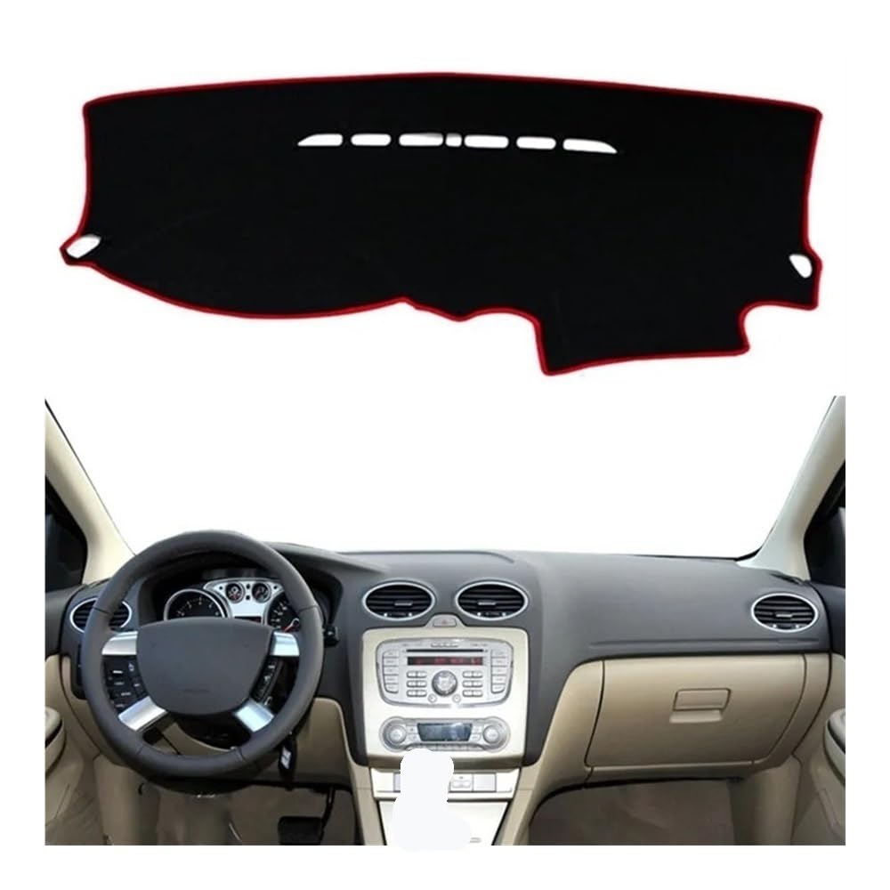 Teppich Armaturenbrett-Kissen Für Ford Für Focus 2005-2011 Dashboard Abdeckung Dash Mat Dashmat Pad Sonnenblende Schützen Teppich Kissen Auto Zubehör von CNSJSS