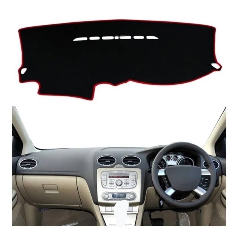 Teppich Armaturenbrett-Kissen Für Ford Für Focus 2005-2011 Dashboard Abdeckung Dash Mat Dashmat Pad Sonnenblende Schützen Teppich Kissen Auto Zubehör von CNSJSS