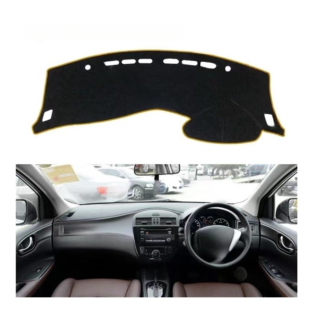 Teppich Armaturenbrett-Kissen Für Für Tiida Für Pulsar Für C12 2012-2014 Zubehör Dash Board Sonnenschirm Teppich Dashboard Cover Schützen Pad von CNSJSS