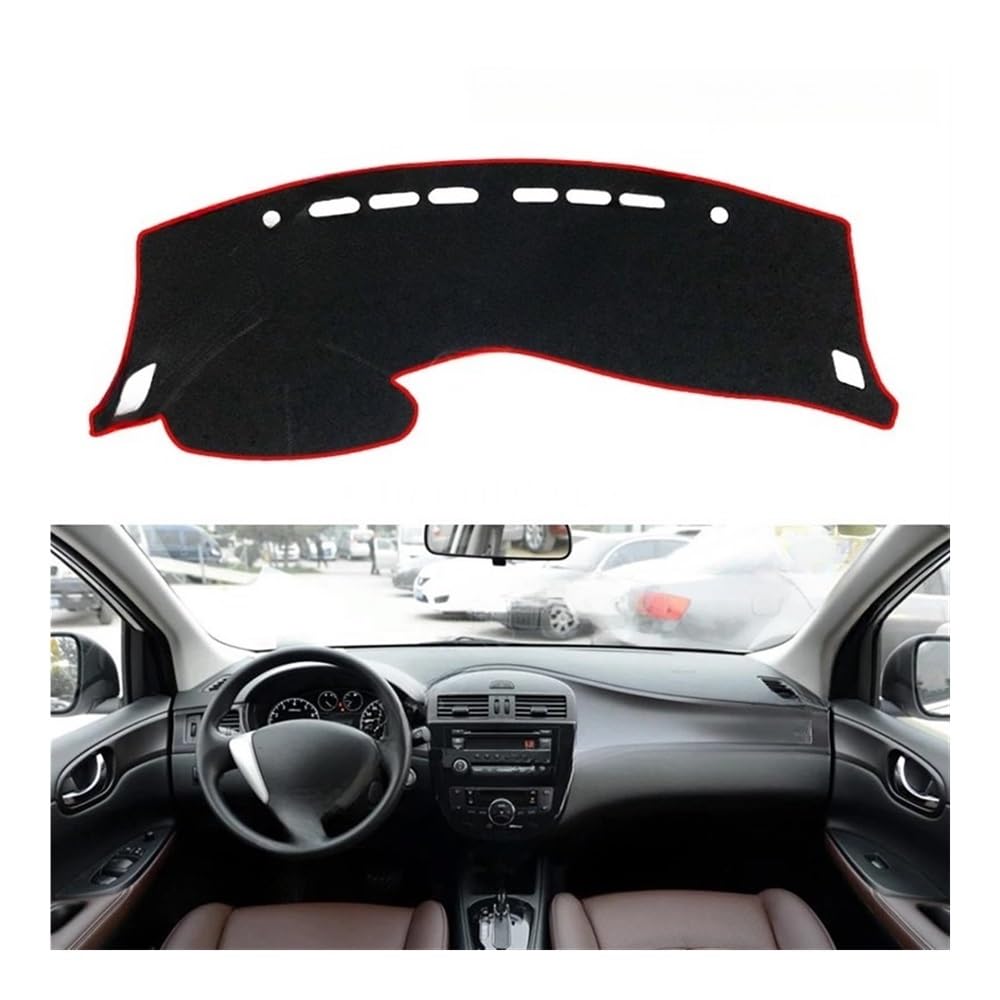 Teppich Armaturenbrett-Kissen Für Für Tiida Für Pulsar Für C12 2012-2014 Zubehör Dash Board Sonnenschirm Teppich Dashboard Cover Schützen Pad von CNSJSS