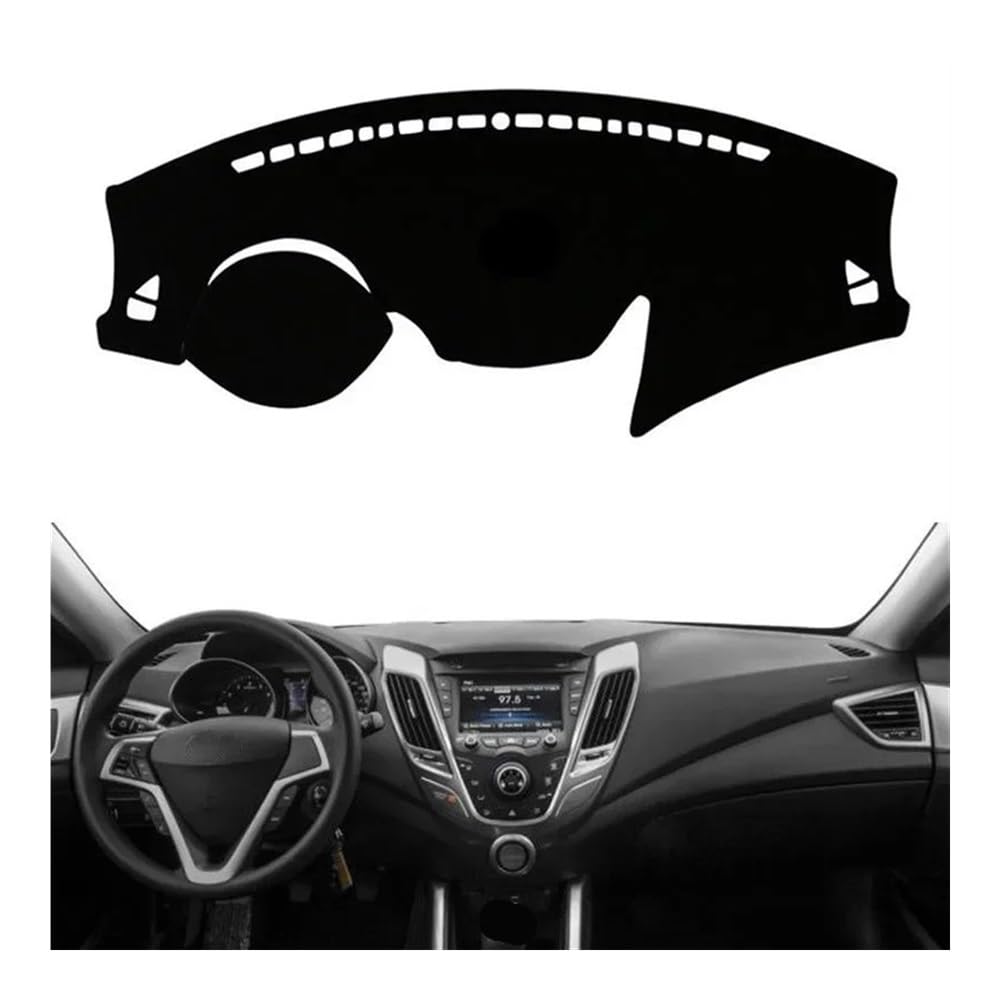 Teppich Armaturenbrett-Kissen Für Hyundai Für Veloster 2012-2017 Dashmat Dashboard Abdeckung Matte Pad Dash Sonnenschutz Schutz Teppich Auto Zubehör von CNSJSS