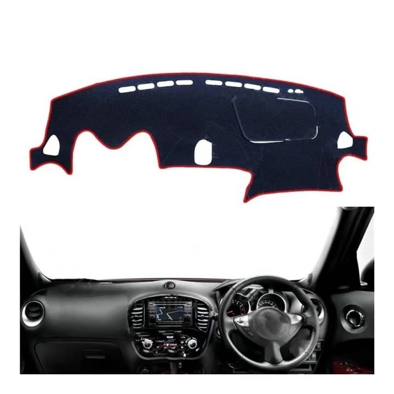 Teppich Armaturenbrett-Kissen Polyester Für Für JUKE Für F15 2011-2019 Auto Zubehör Dash Board Sunsha Teppich Dashmat Pad Dashboard Abckung Schutz Matte von CNSJSS