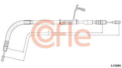 Cofle Seilzug, Feststellbremse [Hersteller-Nr. 1.FO005] für Ford von COFLE