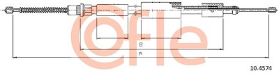 Cofle Seilzug, Feststellbremse [Hersteller-Nr. 10.4574] für Citroën, Peugeot von COFLE