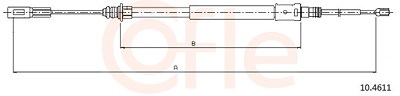 Cofle Seilzug, Feststellbremse [Hersteller-Nr. 10.4611] für Citroën von COFLE