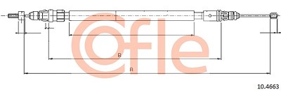 Cofle Seilzug, Feststellbremse [Hersteller-Nr. 10.4663] für Citroën von COFLE