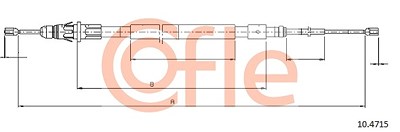 Cofle Seilzug, Feststellbremse [Hersteller-Nr. 10.4715] für Citroën von COFLE