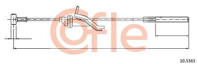 Cofle Seilzug, Feststellbremse [Hersteller-Nr. 10.5363] für Ford von COFLE