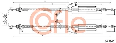 Cofle Seilzug, Feststellbremse [Hersteller-Nr. 10.5366] für Ford von COFLE