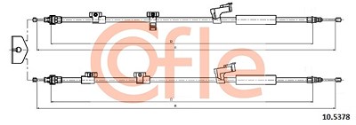 Cofle Seilzug, Feststellbremse [Hersteller-Nr. 10.5378] für Ford von COFLE