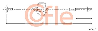Cofle Seilzug, Feststellbremse [Hersteller-Nr. 10.5416] für Ford von COFLE