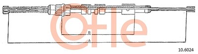 Cofle Seilzug, Feststellbremse [Hersteller-Nr. 10.6024] für Peugeot von COFLE