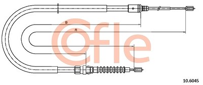 Cofle Seilzug, Feststellbremse [Hersteller-Nr. 10.6045] für Citroën, Peugeot von COFLE