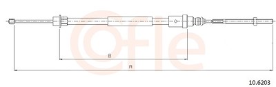 Cofle Seilzug, Feststellbremse [Hersteller-Nr. 10.6203] für Peugeot von COFLE