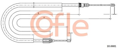 Cofle Seilzug, Feststellbremse [Hersteller-Nr. 10.6681] für Renault von COFLE