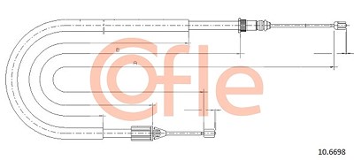 Cofle Seilzug, Feststellbremse [Hersteller-Nr. 10.6698] für Renault von COFLE