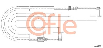 Cofle Seilzug, Feststellbremse [Hersteller-Nr. 10.6699] für Renault von COFLE