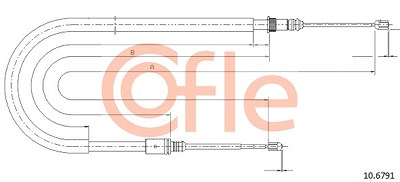 Cofle Seilzug, Feststellbremse [Hersteller-Nr. 10.6791] für Renault von COFLE