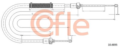 Cofle Seilzug, Feststellbremse [Hersteller-Nr. 10.6895] für Dacia von COFLE