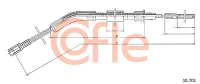 Cofle Seilzug, Feststellbremse [Hersteller-Nr. 10.701] für VW von COFLE