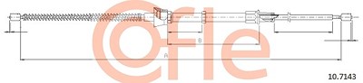 Cofle Seilzug, Feststellbremse [Hersteller-Nr. 10.7143] für Seat, Skoda, VW von COFLE