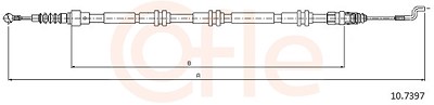 Cofle Seilzug, Feststellbremse [Hersteller-Nr. 10.7397] für VW von COFLE