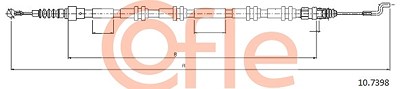 Cofle Seilzug, Feststellbremse [Hersteller-Nr. 10.7398] für VW von COFLE