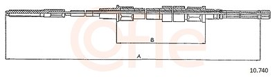 Cofle Seilzug, Feststellbremse [Hersteller-Nr. 10.740] für VW von COFLE