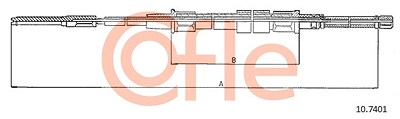 Cofle Seilzug, Feststellbremse [Hersteller-Nr. 10.7401] für Seat, VW von COFLE