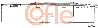 Cofle Seilzug, Feststellbremse [Hersteller-Nr. 10.7403] für VW von COFLE