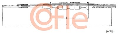 Cofle Seilzug, Feststellbremse [Hersteller-Nr. 10.743] für VW von COFLE