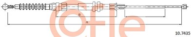 Cofle Seilzug, Feststellbremse [Hersteller-Nr. 10.7435] für VW von COFLE