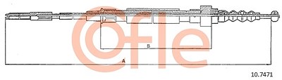 Cofle Seilzug, Feststellbremse [Hersteller-Nr. 10.7471] für Seat, VW von COFLE