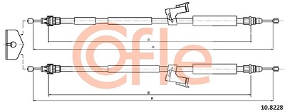 Cofle Seilzug, Feststellbremse [Hersteller-Nr. 10.8228] für Volvo von COFLE