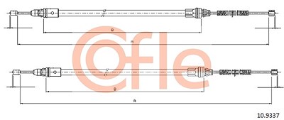 Cofle Seilzug, Feststellbremse [Hersteller-Nr. 10.9337] für Smart von COFLE