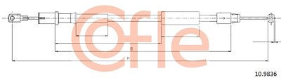 Cofle Seilzug, Feststellbremse [Hersteller-Nr. 10.9836] für Mercedes-Benz von COFLE