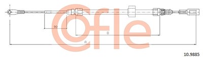 Cofle Seilzug, Feststellbremse [Hersteller-Nr. 10.9885] für Mercedes-Benz, VW von COFLE