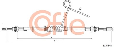 Cofle Seilzug, Feststellbremse [Hersteller-Nr. 11.5348] für Ford von COFLE