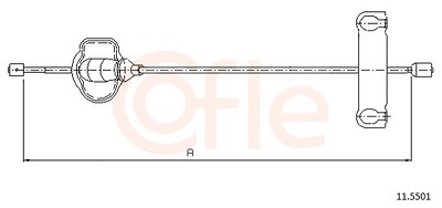 Cofle Seilzug, Feststellbremse [Hersteller-Nr. 11.5501] für Ford von COFLE