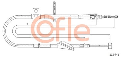 Cofle Seilzug, Feststellbremse [Hersteller-Nr. 11.5741] für Opel, Suzuki von COFLE