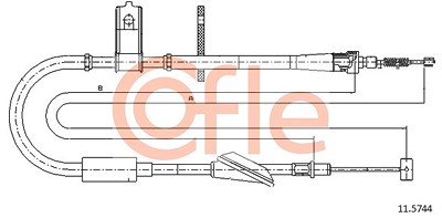 Cofle Seilzug, Feststellbremse [Hersteller-Nr. 11.5744] für Opel, Suzuki von COFLE