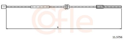 Cofle Seilzug, Feststellbremse [Hersteller-Nr. 11.5756] für Opel von COFLE