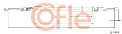 Cofle Seilzug, Feststellbremse [Hersteller-Nr. 11.5758] für Opel von COFLE
