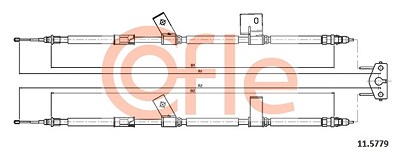 Cofle Seilzug, Feststellbremse [Hersteller-Nr. 11.5779] für Opel von COFLE