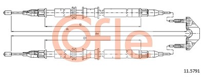 Cofle Seilzug, Feststellbremse [Hersteller-Nr. 11.5791] für Opel, Vauxhall von COFLE