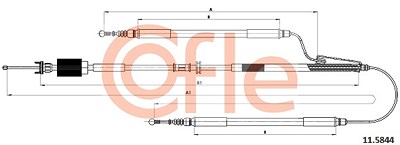 Cofle Seilzug, Feststellbremse [Hersteller-Nr. 11.5844] für Opel von COFLE