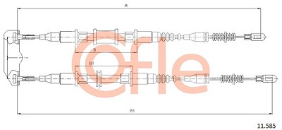 Cofle Seilzug, Feststellbremse [Hersteller-Nr. 11.585] für Daewoo, Opel von COFLE